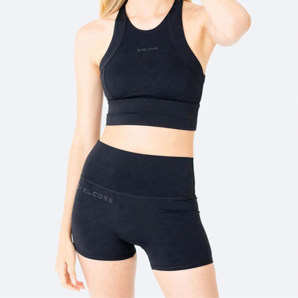 SKELCORE WOMEN'S RECYCLED BLACK BIKER SHORTS