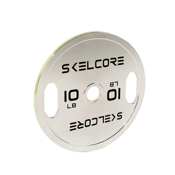 CHROME GOLD STEEL POWERLIFTNG WEIGHT PLATE