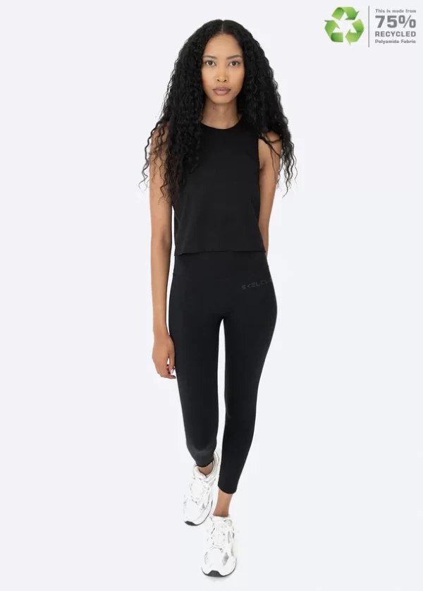 SKELCORE WOMEN'S RECYCLED BLACK 7/8 LEGGIINGS - Imagen 2